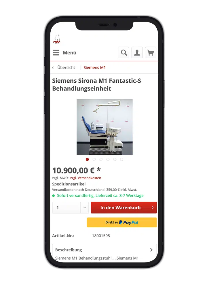 Referenz RRDV Produktansicht Mobil