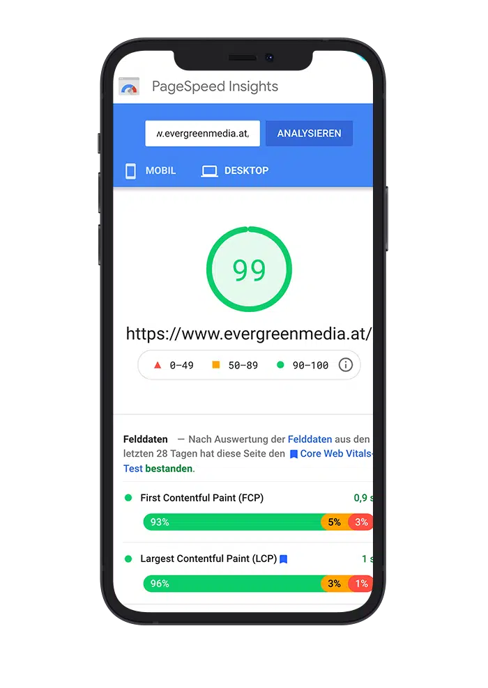 pagespeed wordpress evergreen mobile