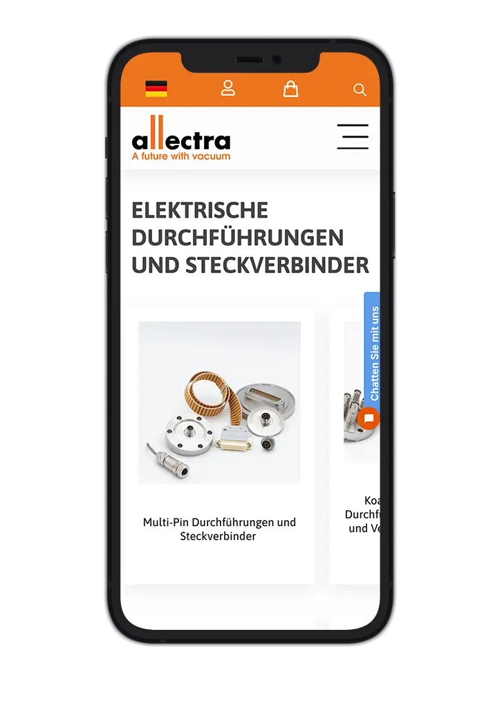 Allectra Shop product page (mobile version)