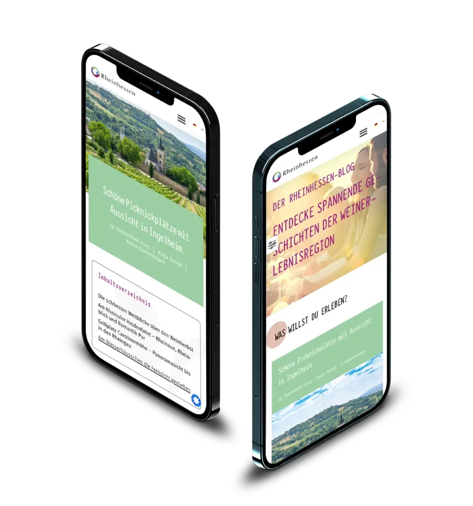 The Rheinhessen Blog on two smartphones