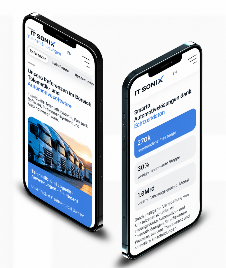 IT Sonix Website auf Desktop, Tablet und Smartphone