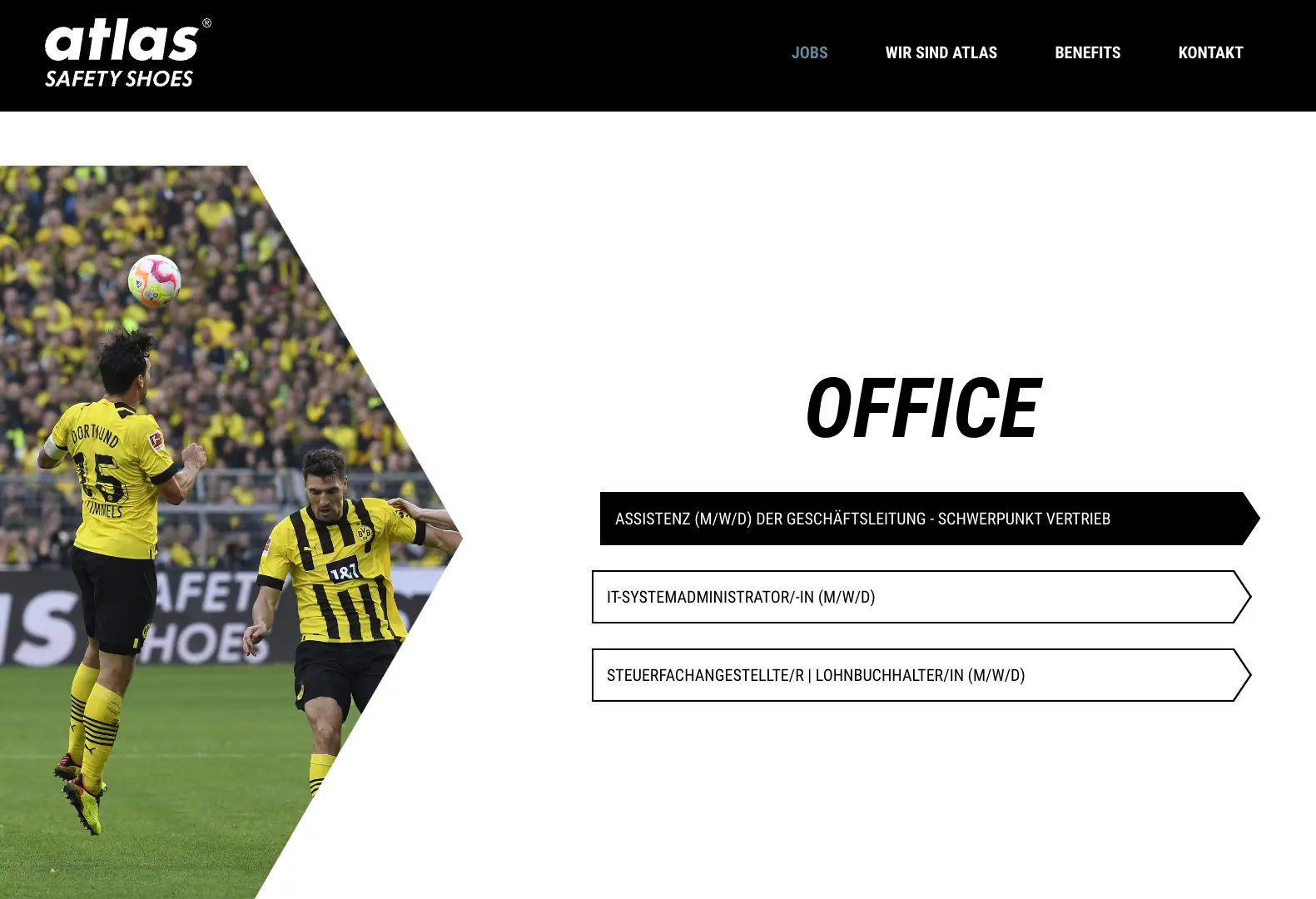 Atlas Shoes careers page with Personio Integration Pro