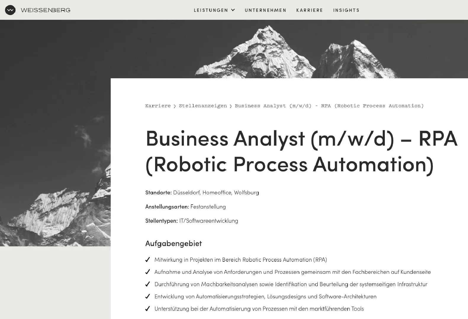 Weissenberg Group’s careers page with Personio Integration Pro