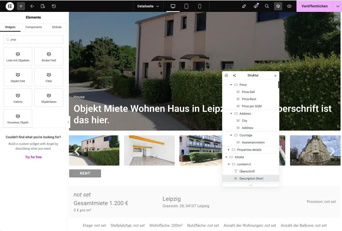 Templates für Listen- und Detailansicht im Propstack-Plugin