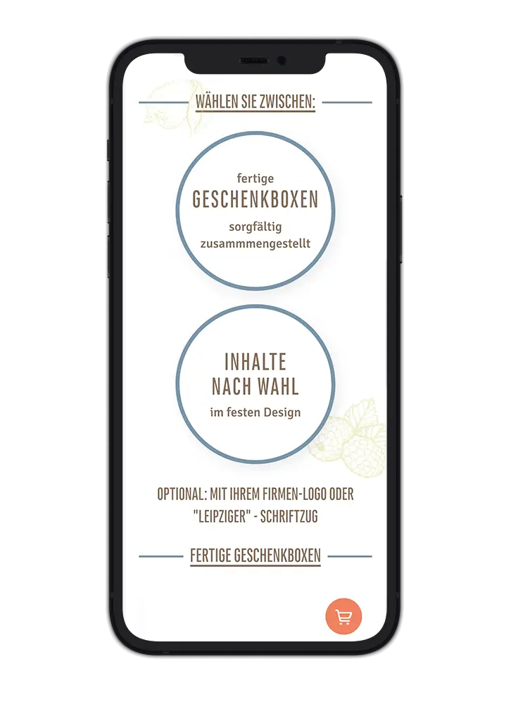 Mobile version of the Rosenberg Delicatessen Shop subpage